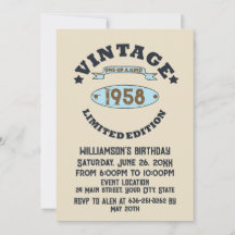 Personalisierte Vintage 65. Geburtstagsparty