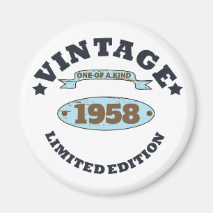 Personalisierte Vintage 65. Geburtstagsparty Magnet