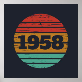 Personalisierte Vintage 65. Geburtstagsparty Poster