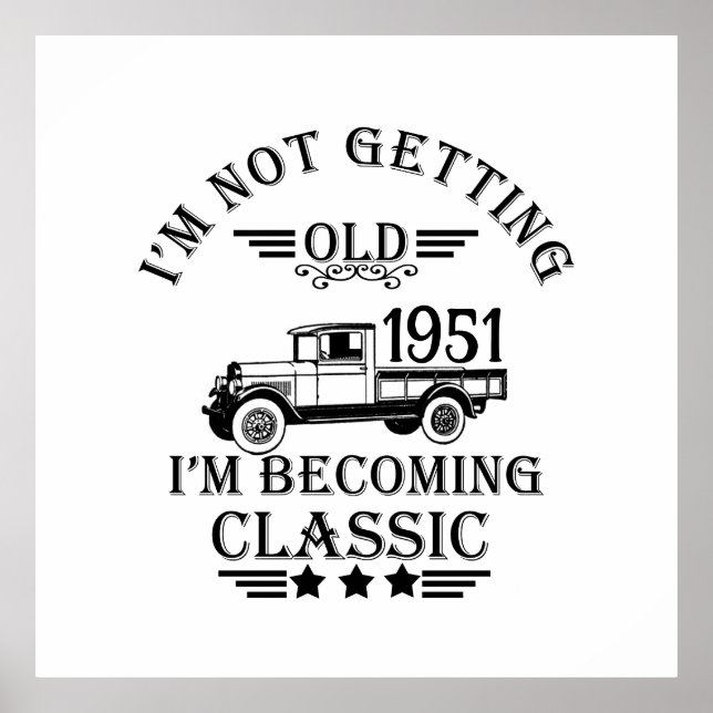 Personalisierte Vintage 65. Geburtstagsparty Poster (Vorne)