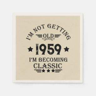 Personalisierte Vintage 65. Geburtstagsparty Serviette