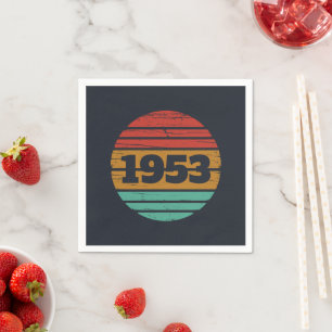 Personalisierte Vintage 70. Geburtstagsparty Serviette