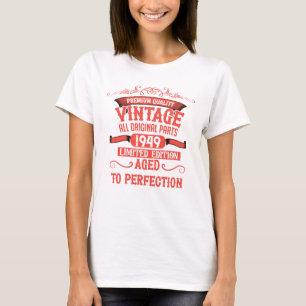 Personalisierte Vintage 75. Geburtstagsparty T-Shirt
