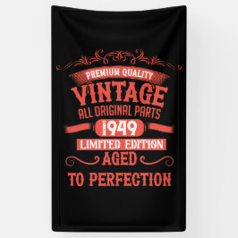 Personalisierte Vintage 75-Stunden-Geburtstagspart Banner