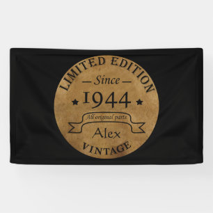 Personalisierte Vintage 80. Geburtstagsgeschenke Banner