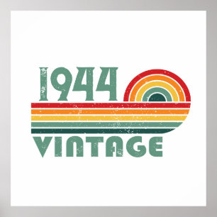Personalisierte Vintage 80. Geburtstagsgeschenke Poster