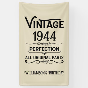 Personalisierte Vintage 80. Geburtstagsgeschenke s Banner
