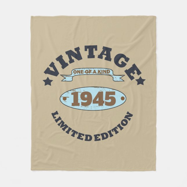 Personalisierte Vintage 85. Geburtstagsparty Fleecedecke (Vorderseite)
