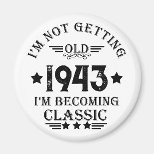 Personalisierte Vintage 90. Geburtstagsparty Magnet