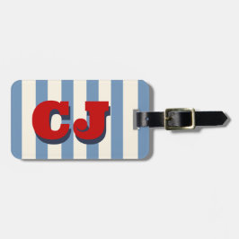 Personalisierte Vintage-Americana-Monogramm-Initia Gepäckanhänger