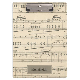 Personalisierte Vintage-Antik-Musik Klemmbrett