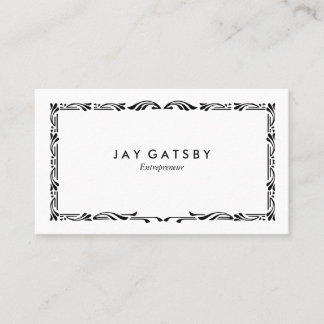 Personalisierte Vintage Art Deco Ornamente Visitenkarte