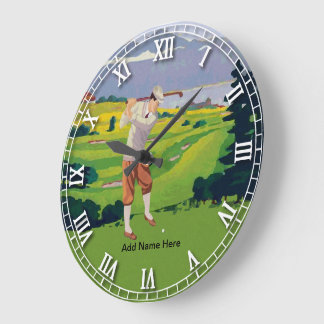 Personalisierte Vintage Art-Hochländer, die Szene Große Wanduhr