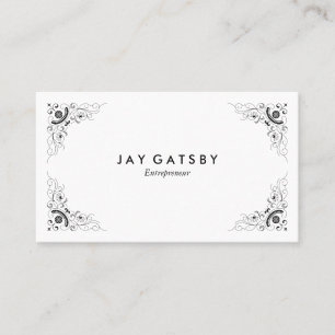 Personalisierte Vintage-Art-Nouveau-Ornamentik Visitenkarte