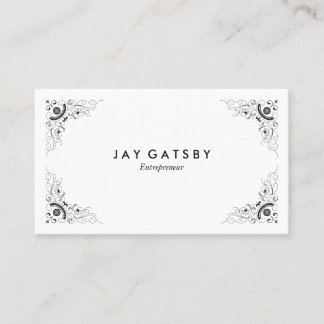 Personalisierte Vintage-Art-Nouveau-Ornamentik Visitenkarte
