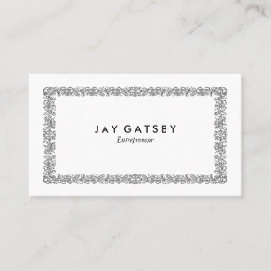 Personalisierte Vintage-Art-Nouveau-Ornamentik Visitenkarte