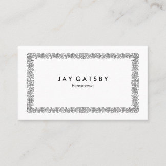 Personalisierte Vintage-Art-Nouveau-Ornamentik Visitenkarte
