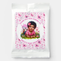 Personalisierte Vintage Baby Girl Pink Babydusche