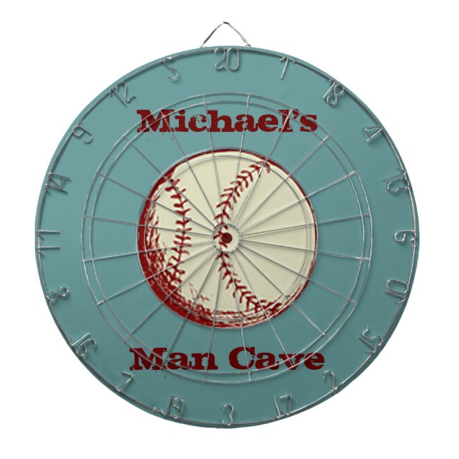 Personalisierte Vintage Baseball-Dartboard Dartscheibe (vorne)