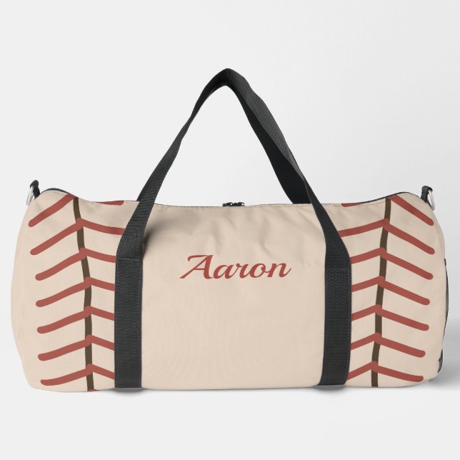 Personalisierte Vintage-Baseball-Duffel-Tasche Duffle Bag (Vorderseite)