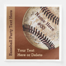 Personalisierte Vintage Baseball Napkins, Ihr Text