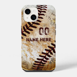 Personalisierte Vintage Baseball-Telefonfälle iPhone 14 Hülle