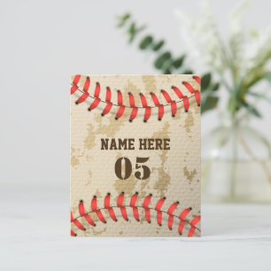 Personalisierte Vintage Baseballnummer Retro