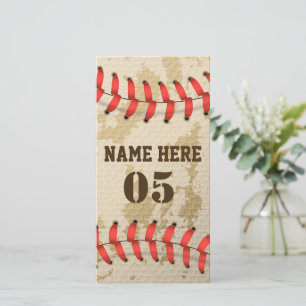 Personalisierte Vintage Baseballnummer Retro