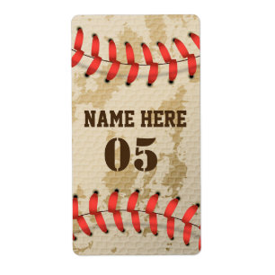Personalisierte Vintage Baseballnummer Retro