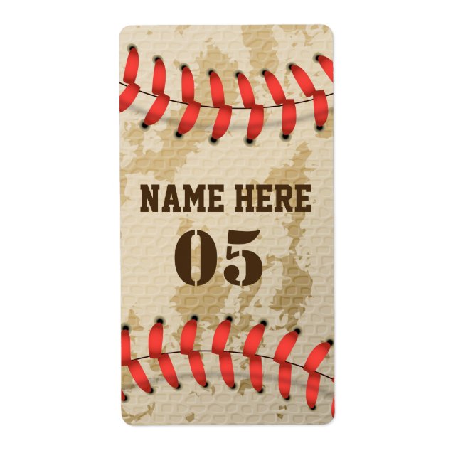 Personalisierte Vintage Baseballnummer Retro (Vorne)