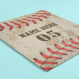 Personalisierte Vintage Baseballnummer Retro Fleecedecke