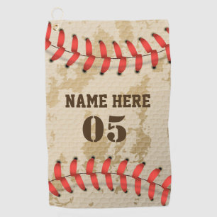 Personalisierte Vintage Baseballnummer Retro Golfhandtuch