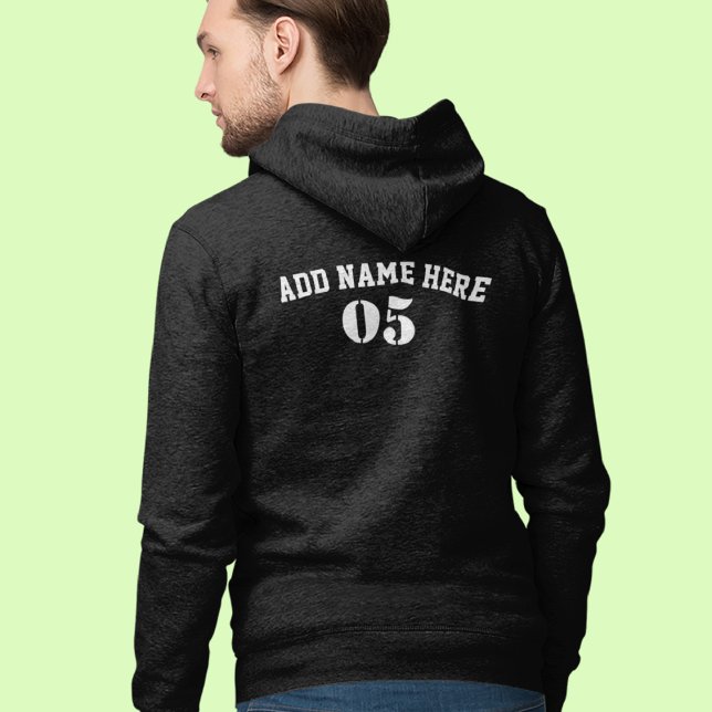 Personalisierte Vintage Baseballnummer Retro Hoodie (Von Creator hochgeladen)