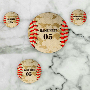 Personalisierte Vintage Baseballnummer Retro Konfetti