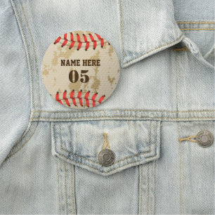 Personalisierte Vintage Baseballnummer Retro Namensschild