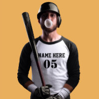 Personalisierte Vintage Baseballnummer Retro