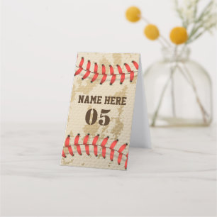 Personalisierte Vintage Baseballnummer Retro Treuekarte