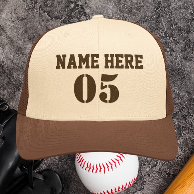 Personalisierte Vintage Baseballnummer Retro Truckerkappe (Von Creator hochgeladen)