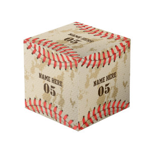 Personalisierte Vintage Baseballnummer Retro Würfel