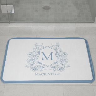 Personalisierte Vintage Blaue Badmatte Badematte