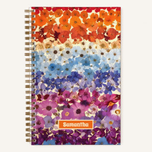 Personalisierte Vintage Blume Ombre Journal Notizbuch