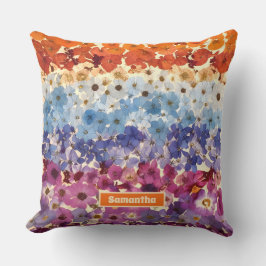 Personalisierte Vintage Blume Ombre Kissen