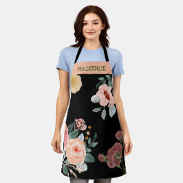 Personalisierte Vintage Blumen-Multimedia-Schürze Schürze
