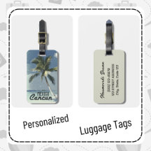 Personalisierte Vintage Cancun Mexiko Reise Kunst