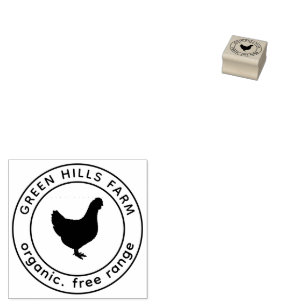 Personalisierte Vintage Eier Firmenlogo für Hühner Gummistempel