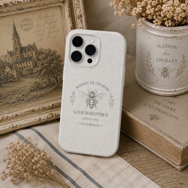 Personalisierte Vintage-Elfenbein-Ästhetik im fran iPhone Hülle (Von Creator hochgeladen)