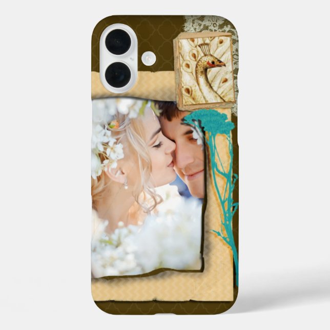 Personalisierte Vintage FotoCollage Case-Mate iPhone Hülle (Rückseite)