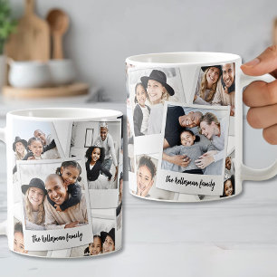 Personalisierte Vintage-Fotocollage Kaffeetasse