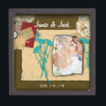 Personalisierte Vintage FotoCollage Schachtel<br><div class="desc">Personalisierte Vintage FotoCollage</div>