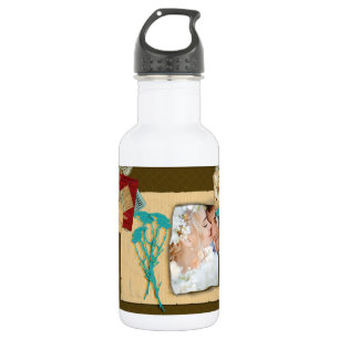 Personalisierte Vintage FotoCollage Trinkflasche